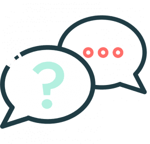 speech bubbles with question mark